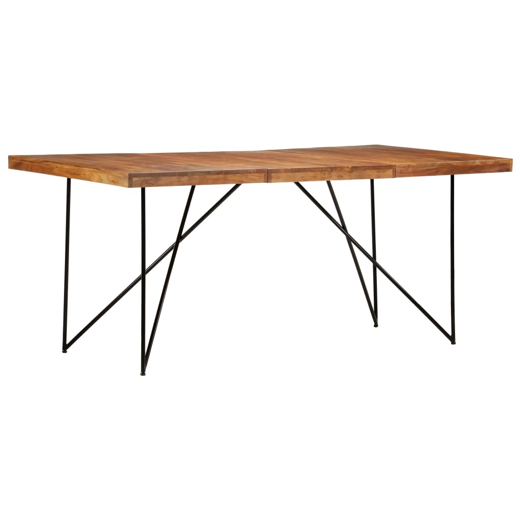 Vetonek Mesa de comedor de madera maciza de acacia 180x90x76 cm