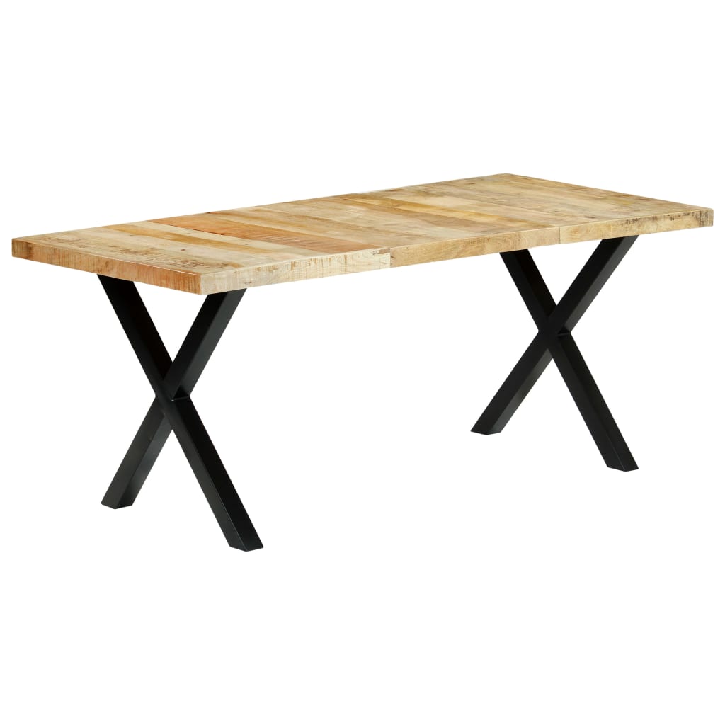 Vetonek Mesa de comedor de madera maciza de mango 180x90x76 cm