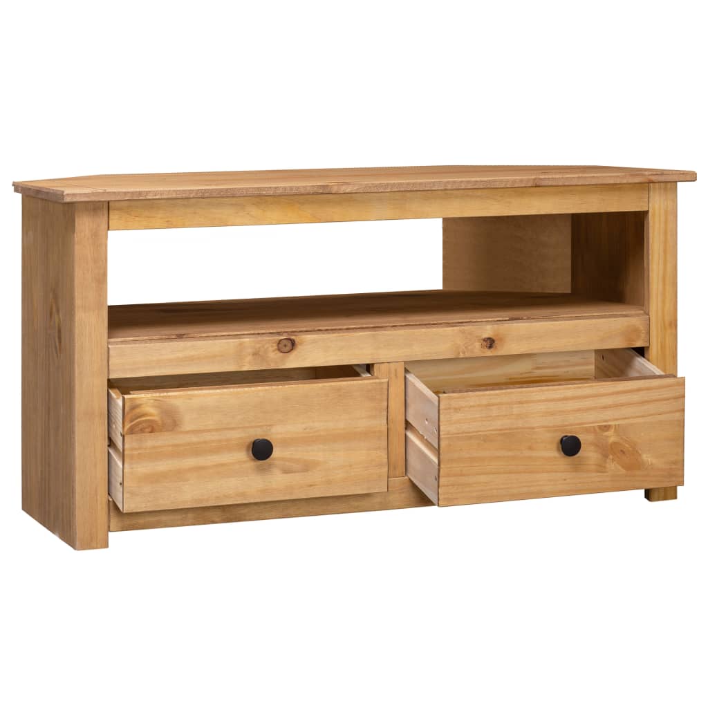 TV corner furniture Pinama style wood 93x49x49 cm