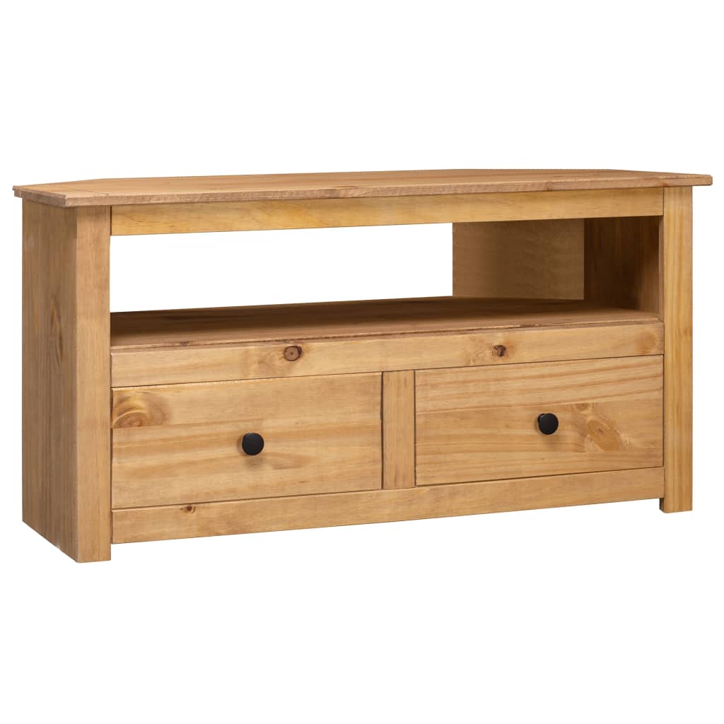 Vetonek Mueble esquinero de TV madera de pino estilo Panamá 93x49x49 cm