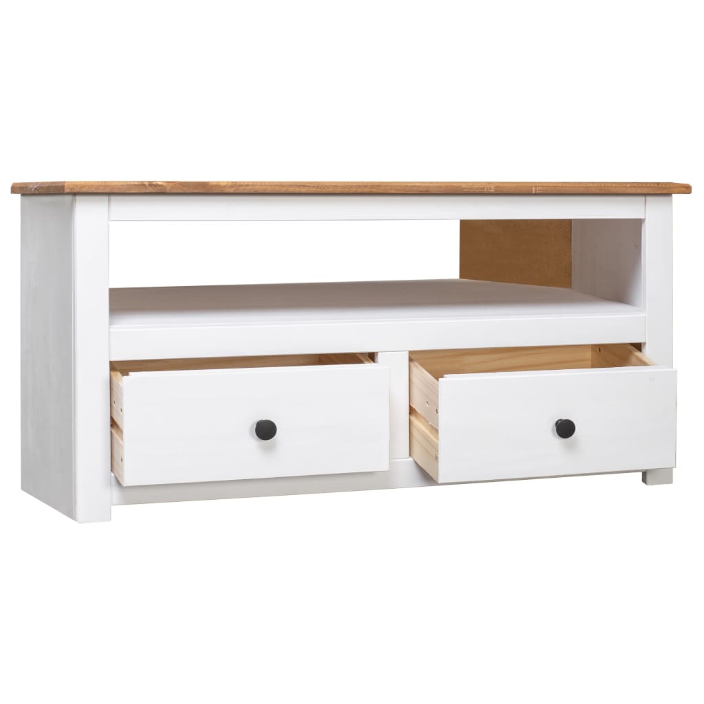 CORNER MEETING TV WOOD PINAMA Style White 93x49x49cm