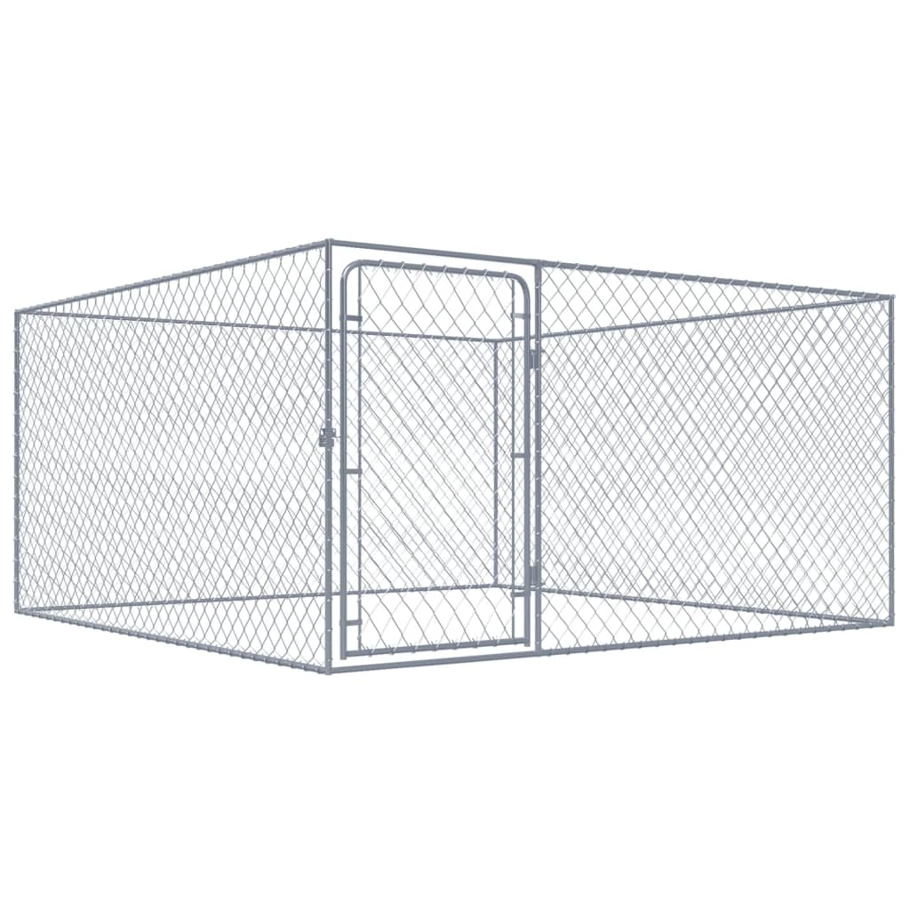 Vetonek Perrera de exterior de acero galvanizado 2x2x1 m