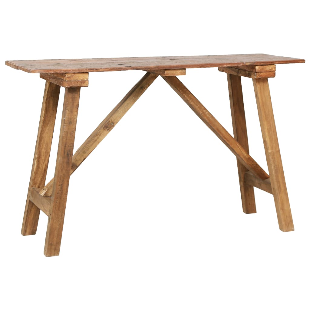 Vetonek Mesa consola de madera reciclada mixta 130x40x80 cm