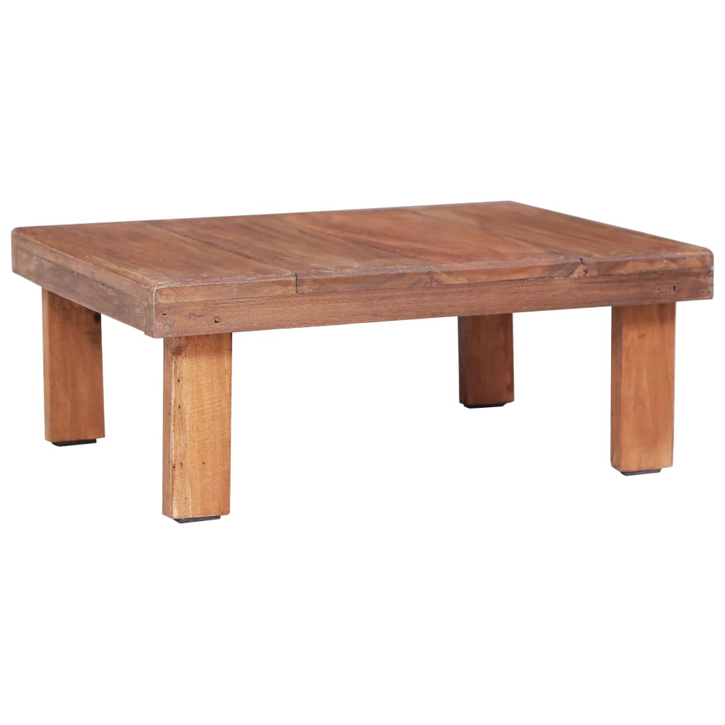 Vetonek Mesa de centro madera maciza de caoba 60x45x23 cm