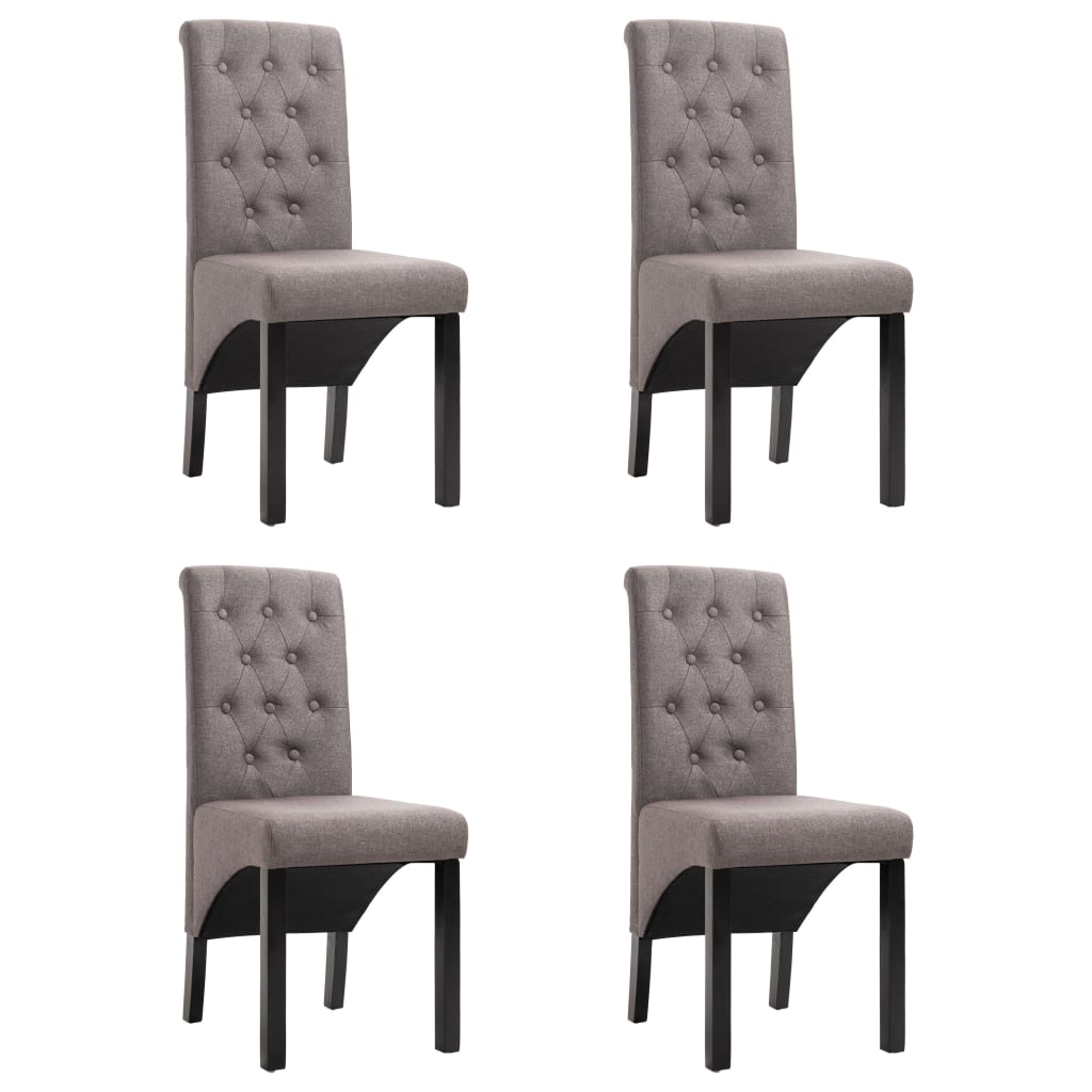  Vetonek Sillas de comedor 4 unidades tela taupe