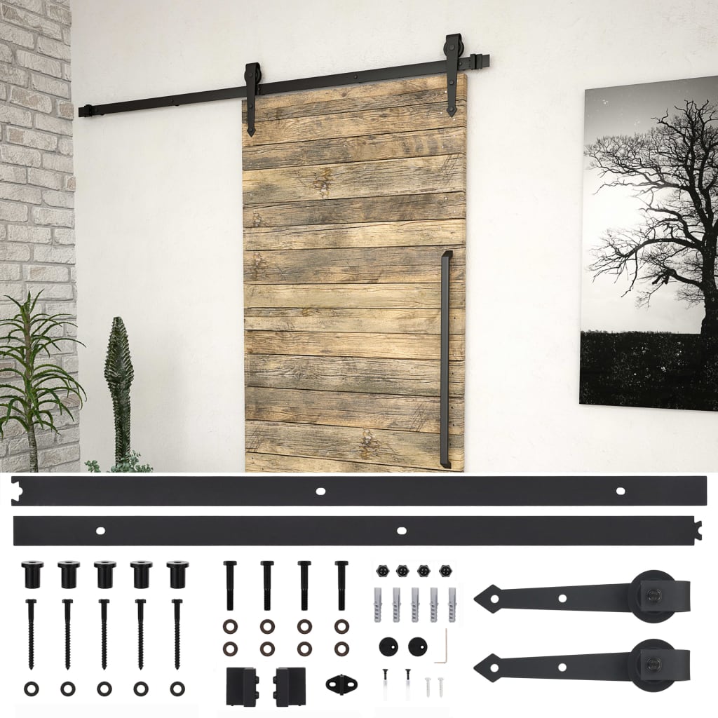 Vetonek Kit de herrajes para puertas correderas SKIEN acero negro 200cm