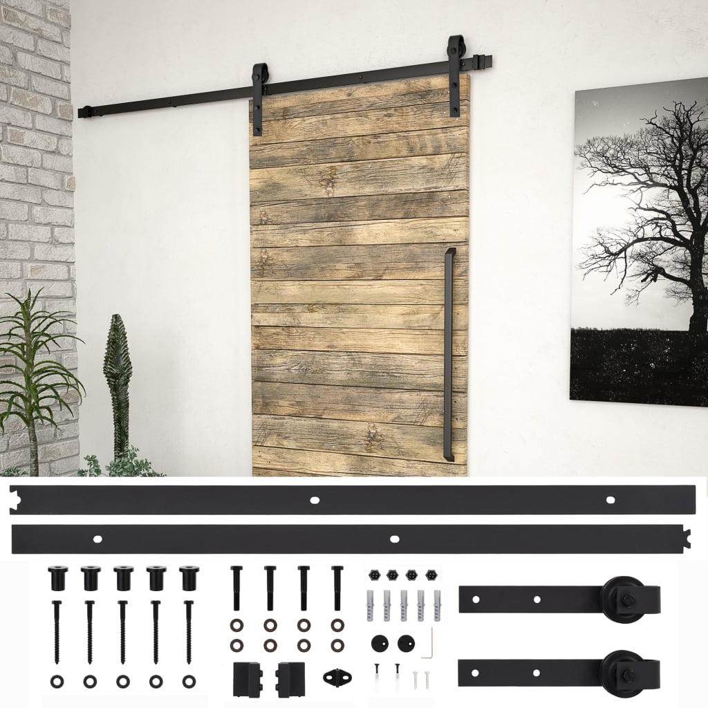 Vetonek Kit de herrajes para puertas correderas SKIEN acero negro 200cm