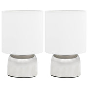 Vetonek Lámparas de mesa táctiles 2 unidades blanco E14