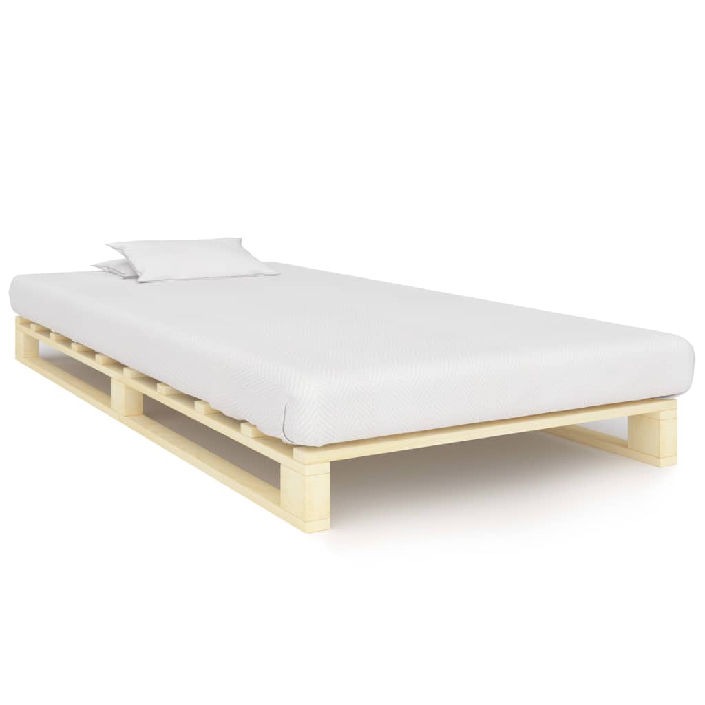 Vetonek Estructura cama palets sin colchón madera maciza pino 100x200cm