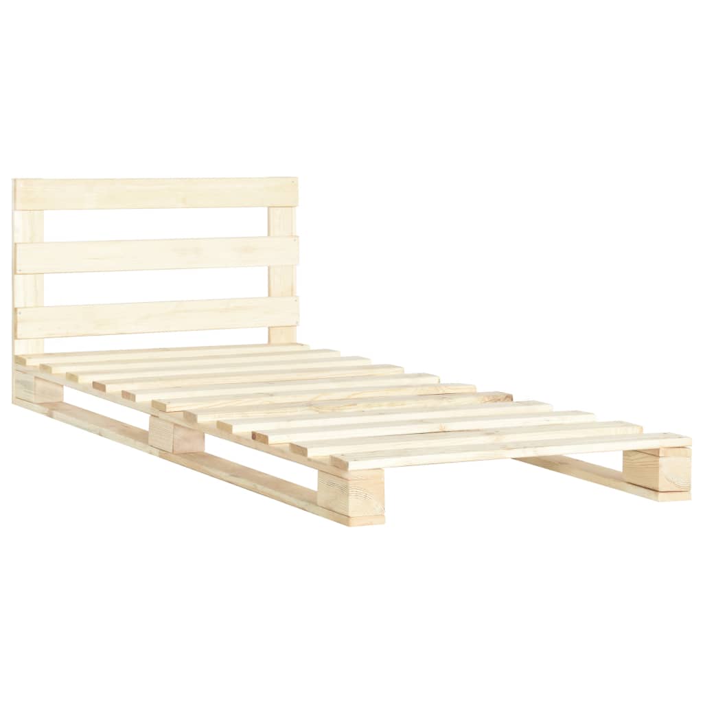 Estructura cama palets sin colchón madera maciza pino 100x200cm vidaXL