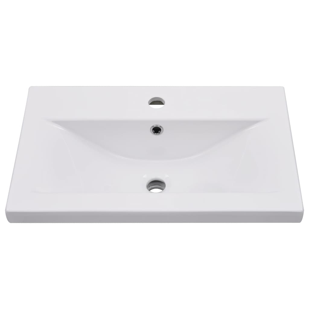 Lavabo encastrado de cerámica blanco 61x39,5x18,5 cm - Vetonek