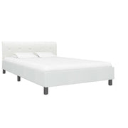 Estrutura de cama sem colchão couro sintético branco 140x200cm V8045 Vetonek