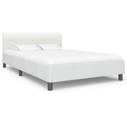 Estrutura de cama sem colchão couro sintético branco 140x200cm V8045 Vetonek