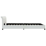 Estrutura de cama sem colchão couro sintético branco 140x200cm V8045 Vetonek
