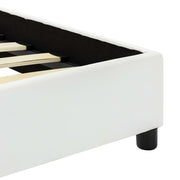 Estrutura de cama sem colchão couro sintético branco 140x200cm V8045 Vetonek