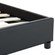 Estrutura de cama em couro sintético preto 120x200 cm V8090 Vetonek