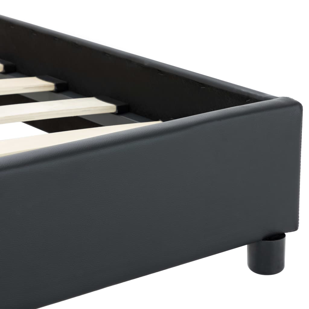 Estrutura de cama em couro sintético preto 120x200 cm V8090 Vetonek