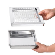 Lixeira em aço preto com cinzeiro 45 L - Vetonek