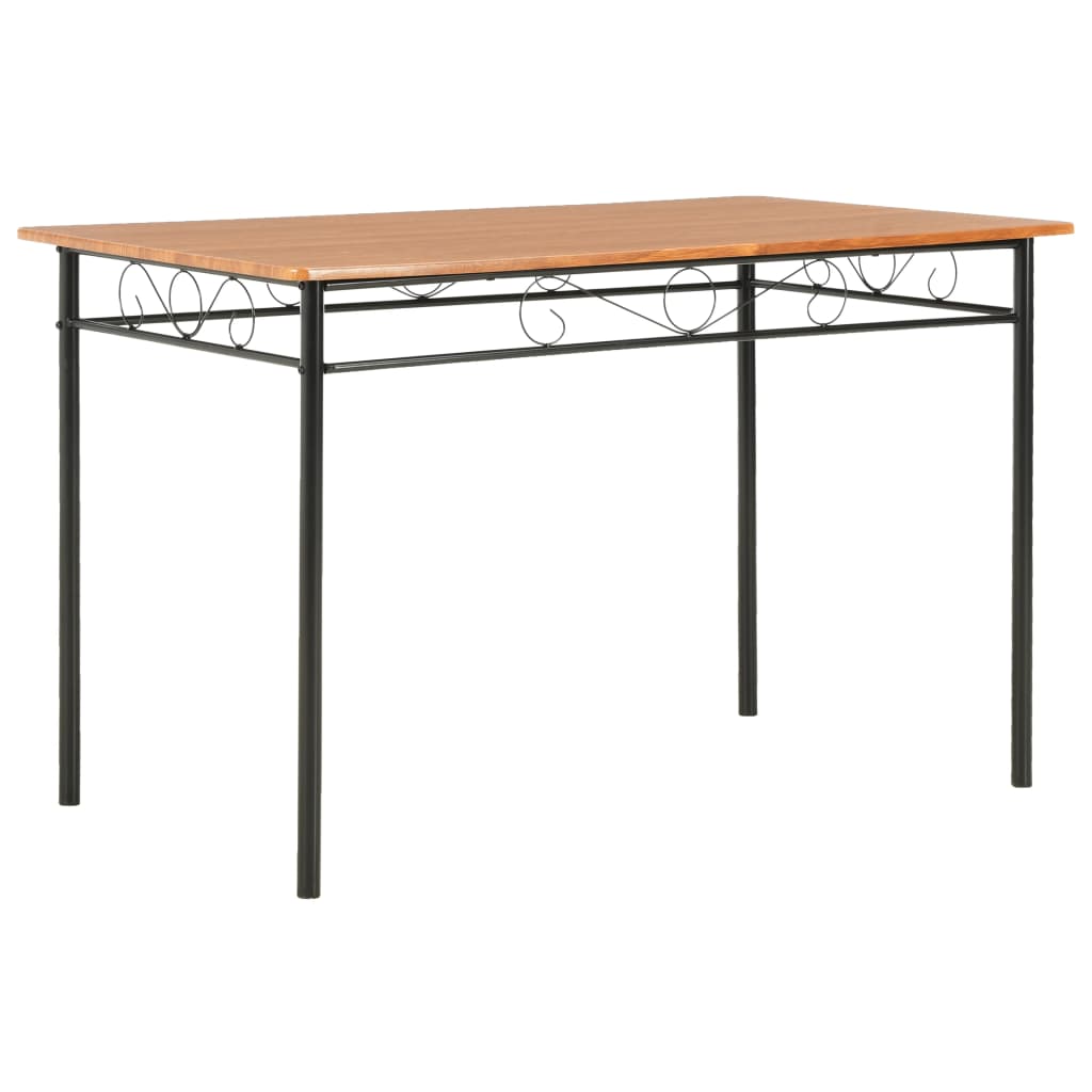 Vetonek Mesa de comedor de MDF marrón 120x70x75 cm