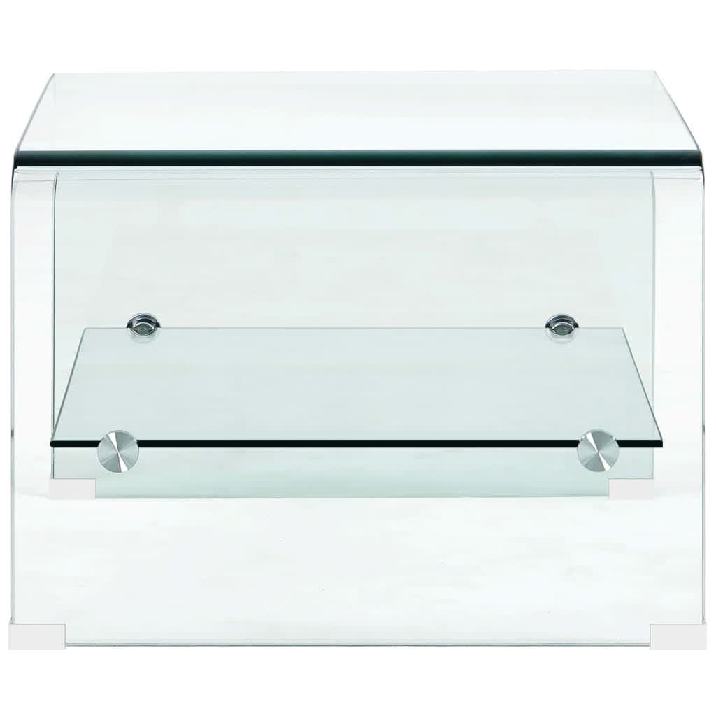 Transparent tempered glass center table 50x45x33 cm