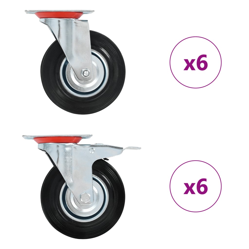 Vetonek Ruedas giratorias 12 unidades 125 mm