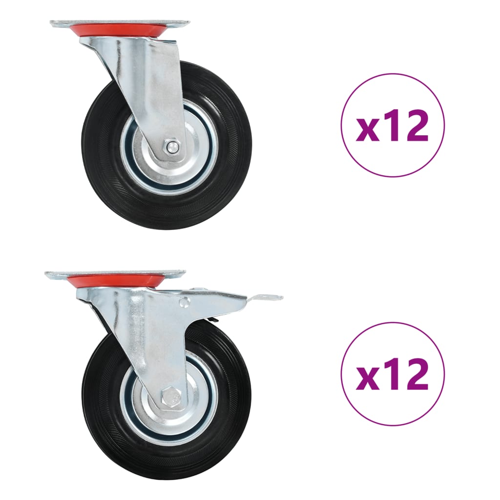 Vetonek Ruedas giratorias 24 unidades 125 mm