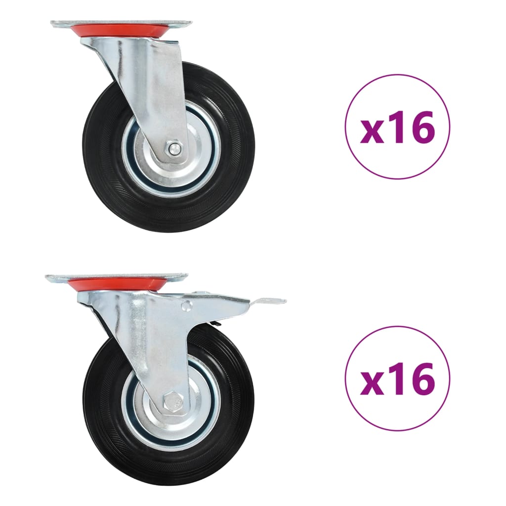 Vetonek Ruedas giratorias 32 unidades 125 mm