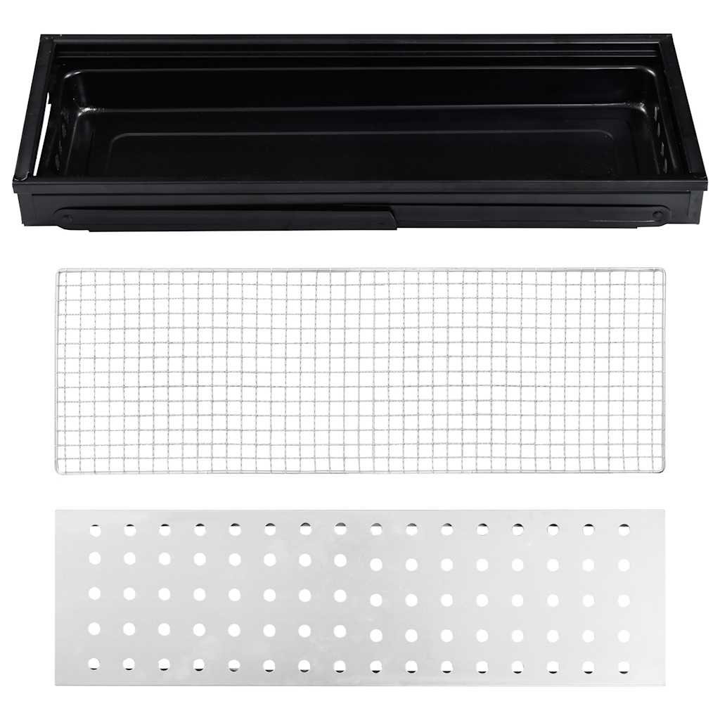 Barbacoa portátil para camping de acero 60x22,5x33 cm - Vetonek