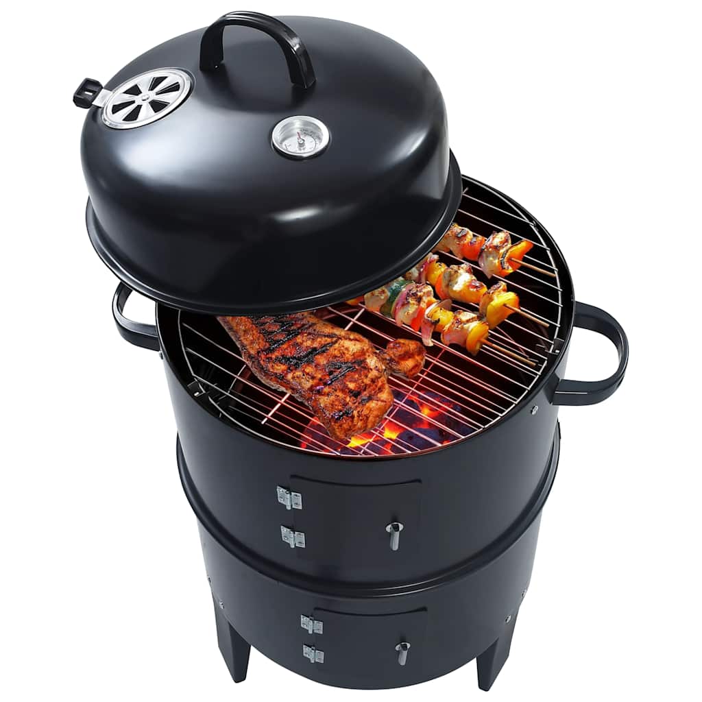 Barbacoa ahumador de carbón 3 en 1 40x80 cm v9252 Vetonek