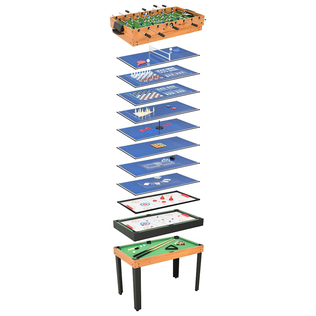 Vetonek Mesa multijuegos 15 en 1 color arce 121x61x82 cm