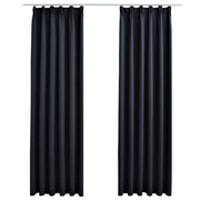 Blackout curtains with hooks 2 units anthracite gray 140x175cm v9979 Vetonek
