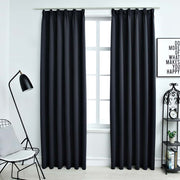 Blackout curtains with hooks 2 units anthracite gray 140x175cm v9979 Vetonek