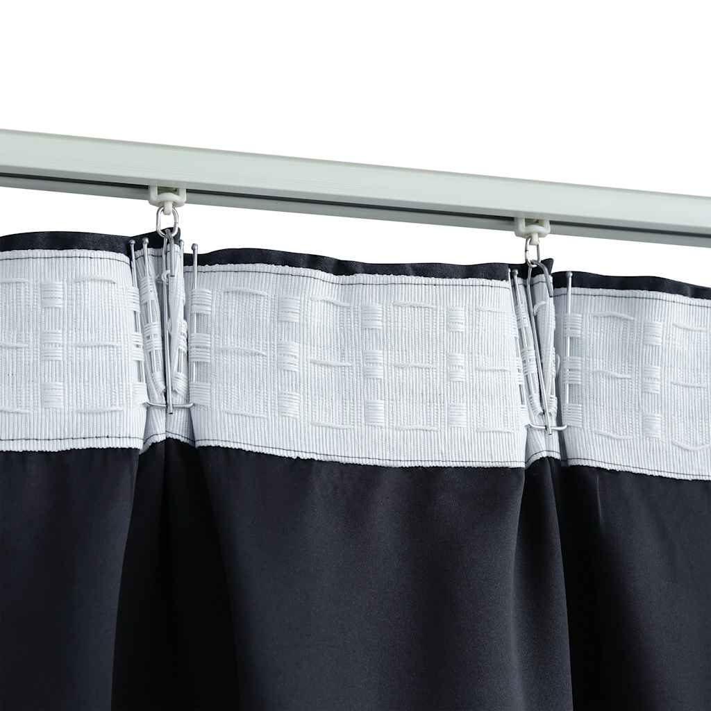 Blackout curtains with hooks 2 units anthracite gray 140x175cm v0364 Vetonek