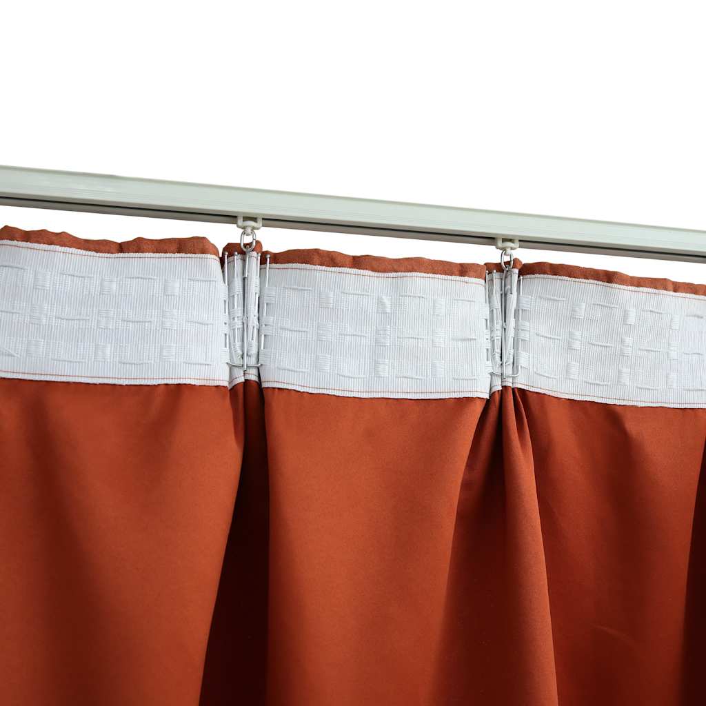Blackout curtains with hooks 2 units rust color 140x245 cm v0500 - Vetonek