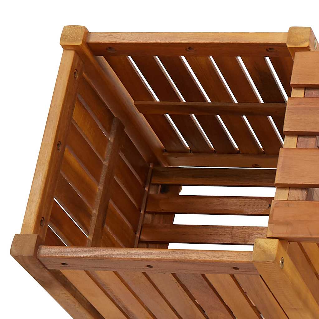 Banc de jardin avec 2 jardinières en acacia massif 150x30x40 cm - Vetonek