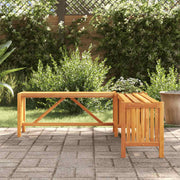 Banc de jardin avec 2 jardinières en acacia massif 117x117x40 cm - Vetonek
