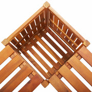 Banc de jardin avec 2 jardinières en acacia massif 117x117x40 cm - Vetonek