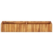 Lit surélevé Vetonek en bois d'acacia massif 150x30x25 cm