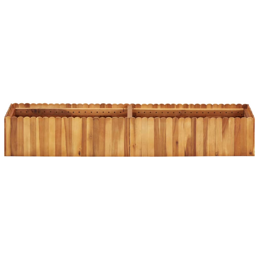 Lit surélevé Vetonek en bois d'acacia massif 150x30x25 cm