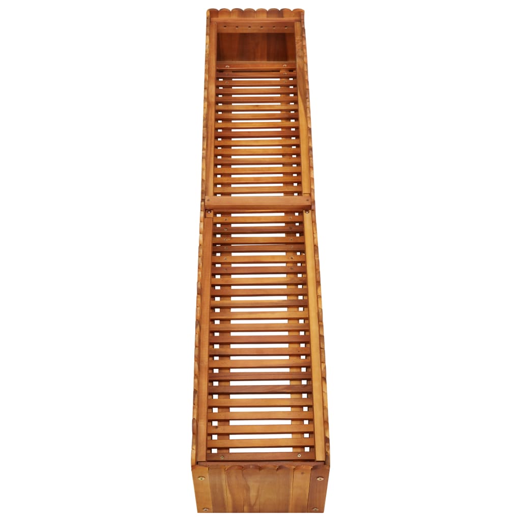 Jardinière surélevée en bois d'acacia massif 150x30x25 cm v2870 - Vetonek