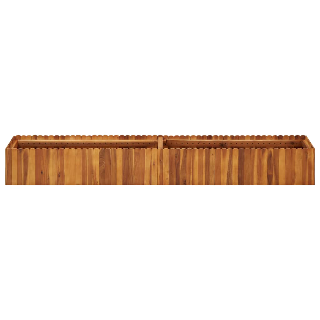 Lit surélevé Vetonek en bois d'acacia massif 200x30x25 cm