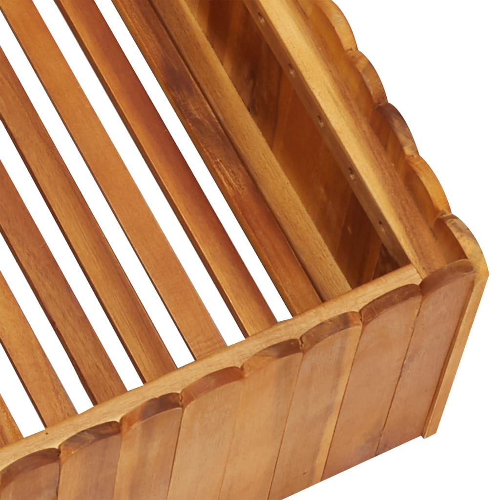Jardinière en bois d'acacia massif 50x50x25 cm - Vetonek