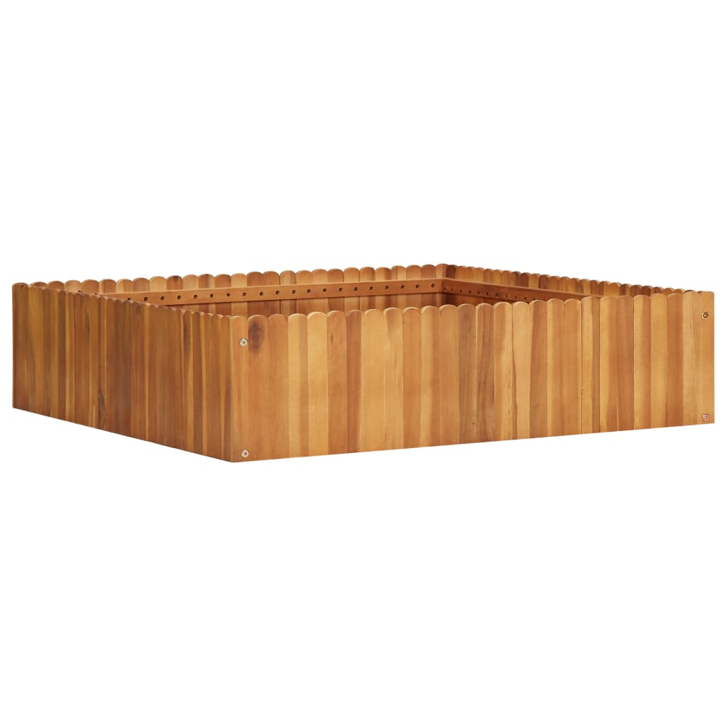 Parterre de fleurs en bois d'acacia massif 100x100x25 cm v2900 Vetonek