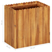Jardinière en bois d'acacia massif 50x30x50 cm v2917 - Vetonek