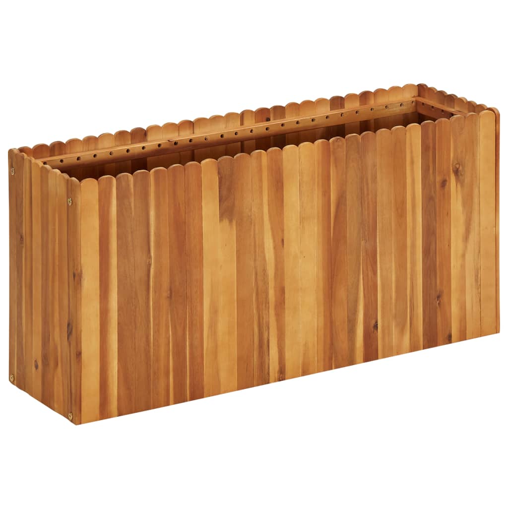 Parterre de fleurs en bois d'acacia massif 100x30x50 cm v2924 Vetonek
