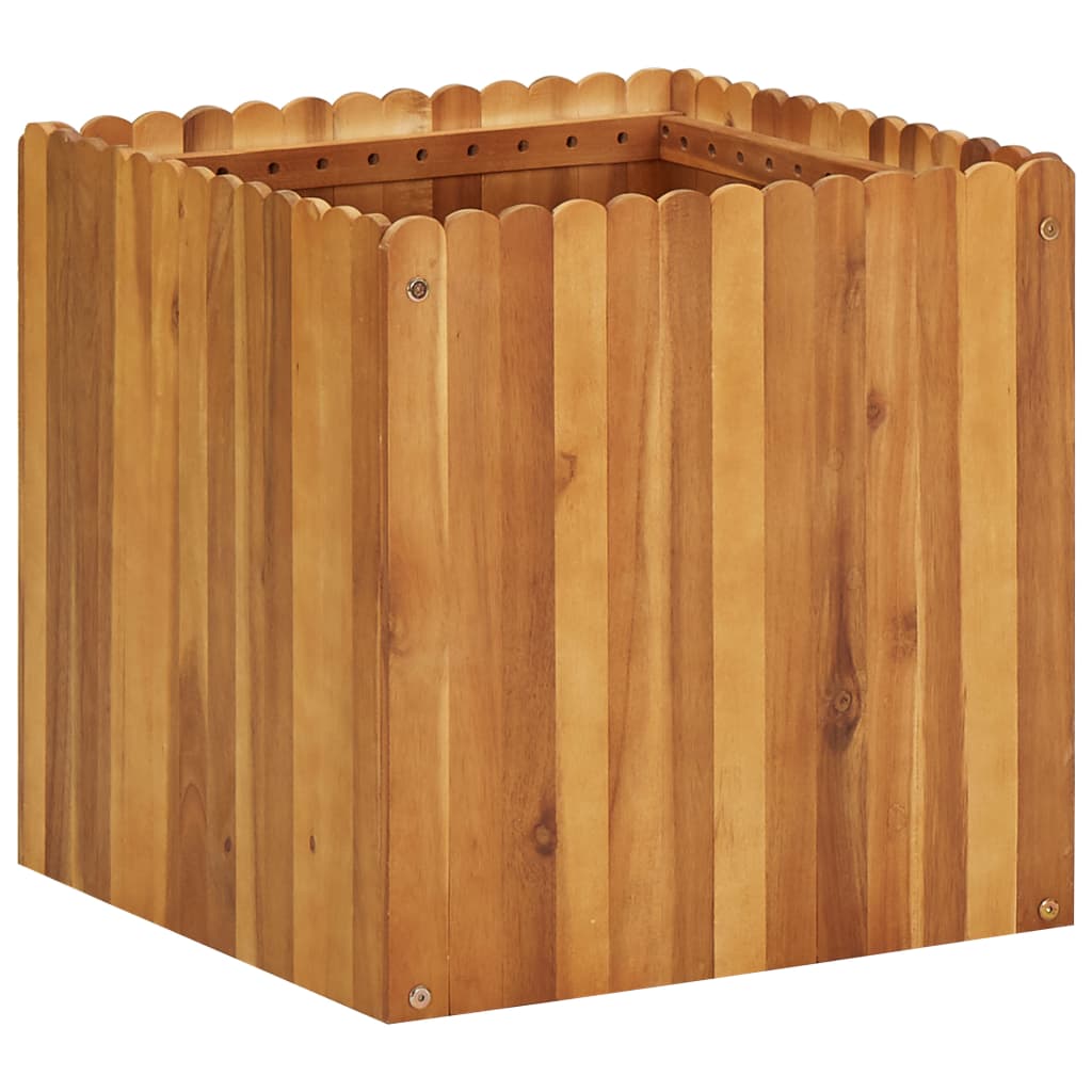 Parterre de fleurs en bois d'acacia massif 50x50x50 cm v2955 Vetonek
