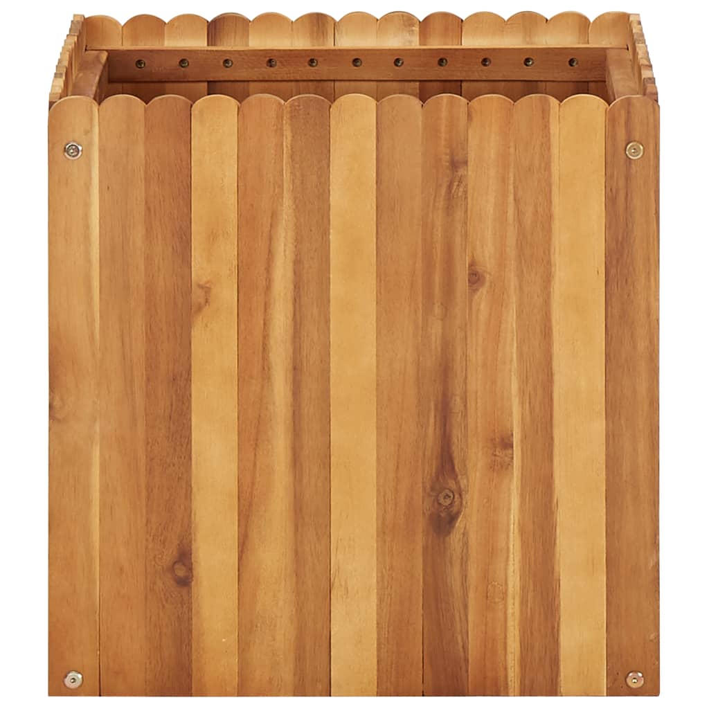 Vetonek Parterre de fleurs en bois d'acacia massif 50x50x50 cm