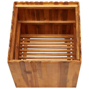 Jardinière en bois d'acacia massif 50x50x50 cm - Vetonek
