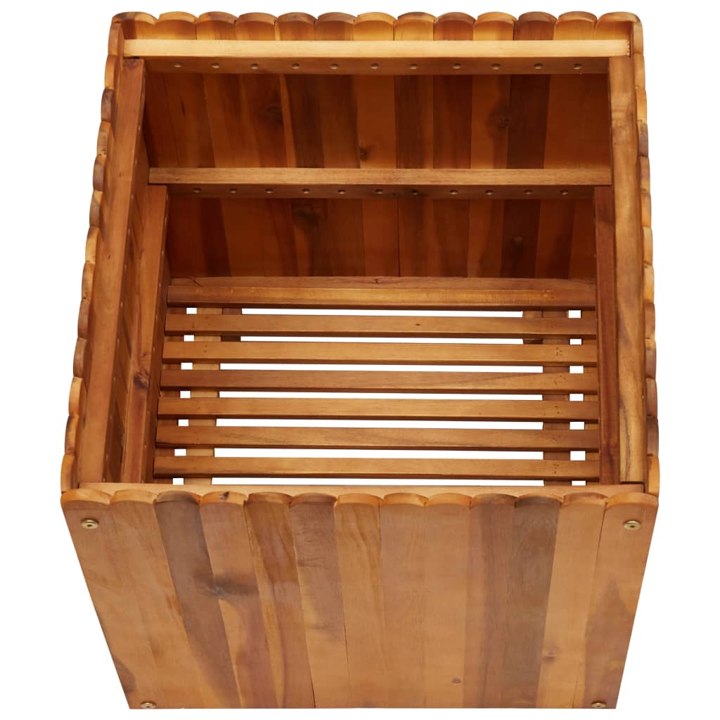 Jardinière en bois d'acacia massif 50x50x50 cm - Vetonek