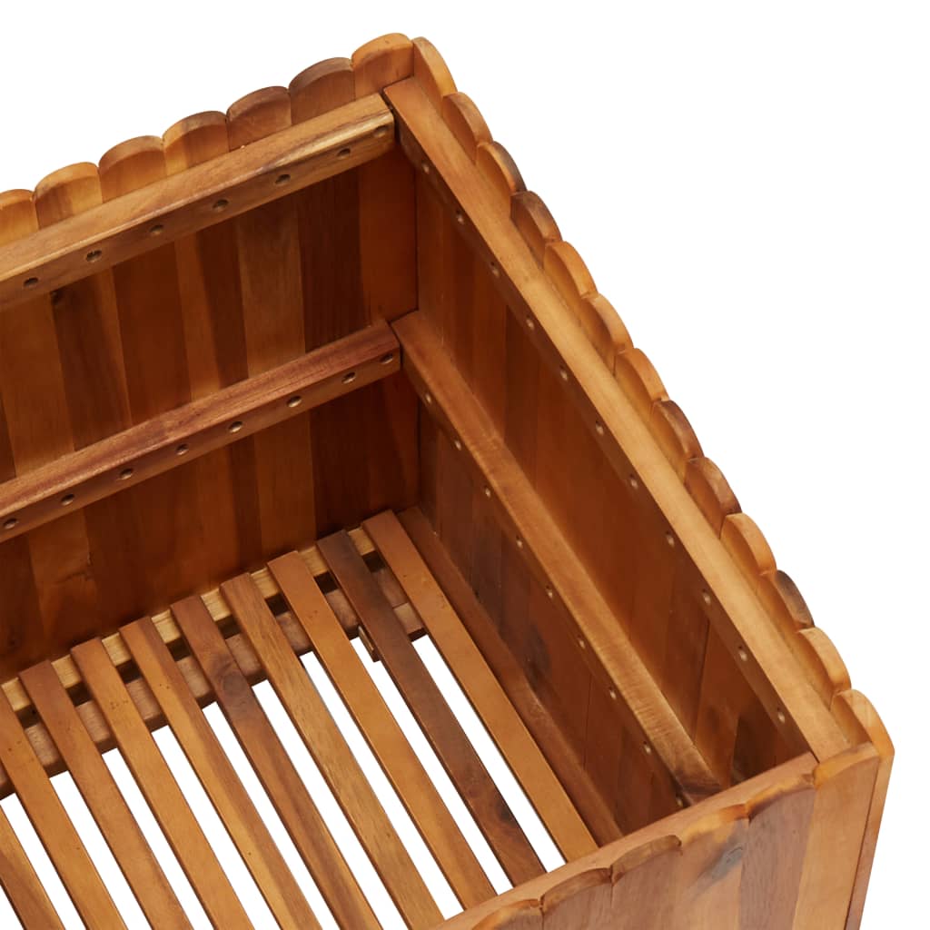 Jardinière en bois d'acacia massif 50x50x50 cm - Vetonek